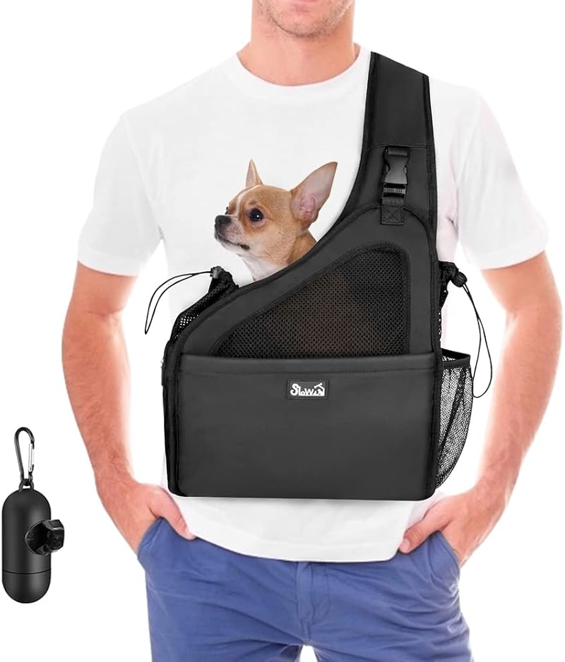 Eyein Pet Puppy Sling Carrier Up to 6 lbs, Hands Free Cat Dog Papoose