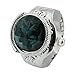 Youyoupifa Round Faceted Crystal Inlay Hunter Case Quartz Finger Ring Watch (Blue)