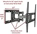 Husky Mounts Double Arm LED LCD Full Motion Swivel TV Mount, 32