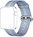SELLERS360 New Nylon Watch Fine Woven Band Replacement Strap for Apple watch band Series 1 Series 2 iwatch (Tahoe Blue 42mm)