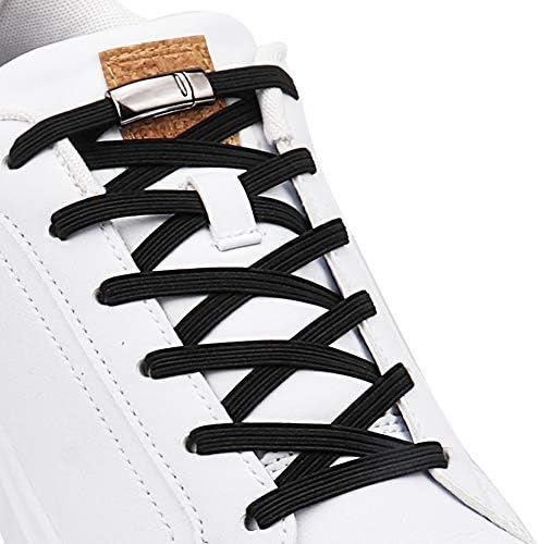 Aiboxin Upgraded Version No Tie Elastic Shoelaces, with Magnetic laces Lock - One Size Fits All Adult and Kids Shoes