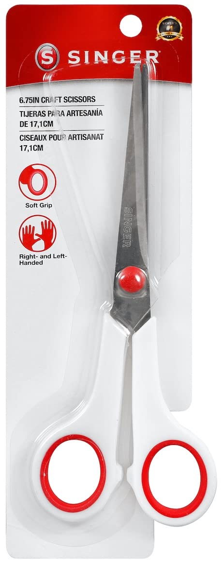 SINGER 00447 6-3/4-Inch Fabric Scissors with Comfort Grip,