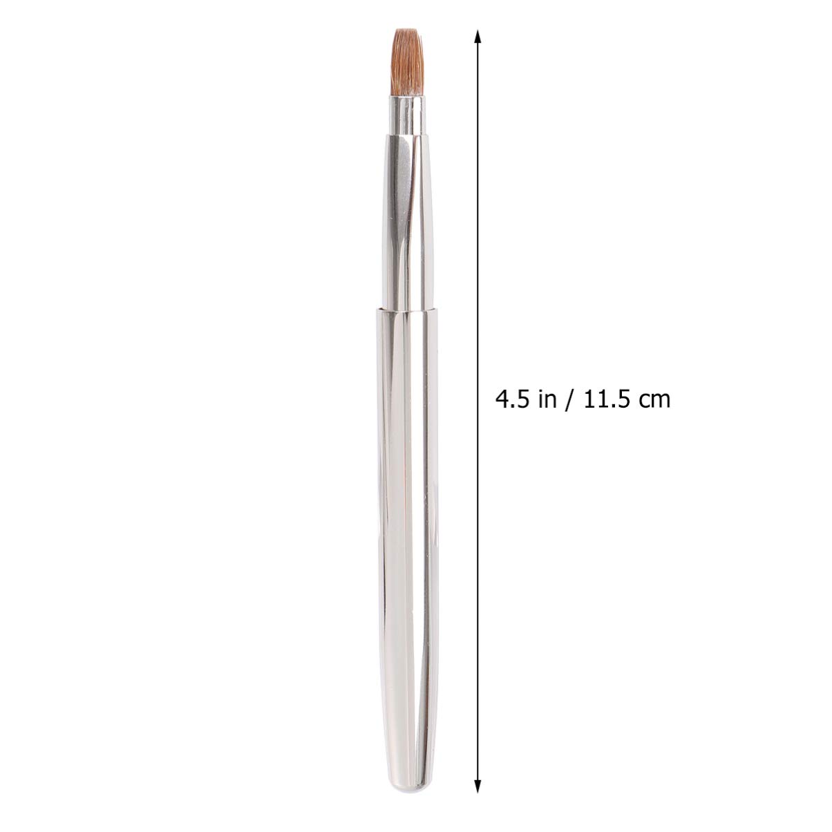 Lurrose Retractable Lip Brush Portable Applicators for Lipstick Lip Gloss Professional Makeup Brush Tool (Silver): Beauty