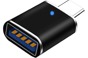 Type C to USB3.0 OTG Adapter with Light for Keyboards USB Fan Camera Game Controllers Headsets Type C Male to USB Female Adap