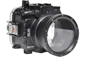 SEA FROGS Seafrogs 40m/130ft Underwater Housing Waterproof Case for Canon EOS-M50, Compatible with 15-45mm/18-55mm Lens, for Underwater Photography or Videography
