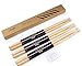 Mugig Drumsticks, 5A Wood Tip Hickory Drum Stick, for Kids,Adults, Professional and Beginner (3 Pairs)