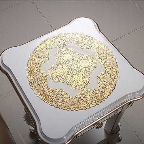 table cloth/PVCWaterproof European-style coffee table cloth/Table mats/ several pad/ night table/ TV cabinet cover towel-B diameter30cm(12inch)
