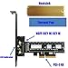 Dual M.2 SSD NVME (m Key) or SATA (b Key) to PCI-e 3.0 x 4 Host Controller Expansion Card with Low Profile Bracket and Heatsink for Desktop (Gold)