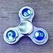 STRESS SPINNER LED Tri Fidget Finger Gyro Stress Reducer EDC ADHD Focus Toys High Speed for Killing Time(Silver)