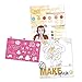 Make It Real - Disney Princess Fashion Watercolor Sketchbook. Disney Princesses Water Coloring Book for Girls. Includes Princess Sketch Pages, Paint Brushes, Watercolor Paints, Stencils and Stickers