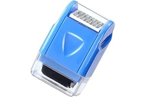 1Pcs Stamp Seal Roller Theft Protection Code Guard Your Id Confidentiality Package Private Information Confidential Seal,Blue