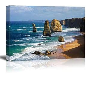 Beautiful Scenery Landscape Dramatic Beautiful 12 Apostles in Australia - Canvas Art Wall Art - 12" x 18"