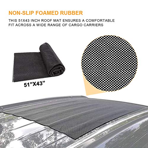 AlltoAuto Car Rooftop Cargo Carrier Bag, 100% Waterproof-15 Cubic Feet, Protective Mat, Storage Bag, Straps&Hooks Include, Soft Shell Carrier Bag for All Cars and Truck with or Without Racks