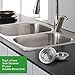 2PCS Kitchen Sink Strainer, Magift Stainless Steel Sink Drain Strainer with Handle - Large Wide Rim 4.3