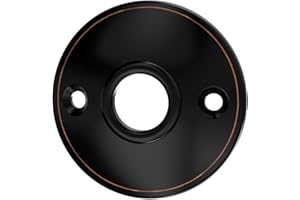 newliplace 2 Pack Oil Rubbed Bronze Door Knob Round Rosettes, Vintage Old Door Knob Plate Replacement