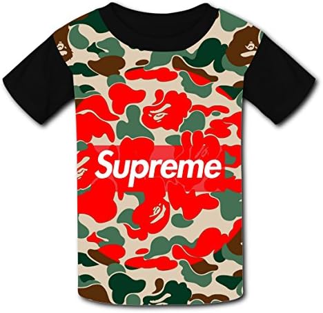 IYS12SQSD Supr-Wall Kids Youth 3D Printed Short Sleeve T Shirt Tee For Boys (Black)