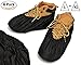 Reusable Shoe Covers - Premium Boot Covers for Contractors Non Slip Washable | Large and Extra Large in Black (4 Pack Large X-Large)