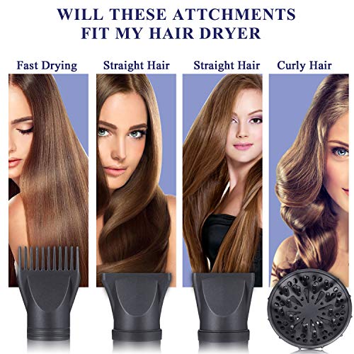Professional Hair Dryers with Diffuser 1875W Ceramic Negative Ionic Blow Dryer Fast Drying with 2 Speed 3 Heat Setting Lightweight Quiet Motor Hairdryers with Comb 2 Concentrator ETL Certified