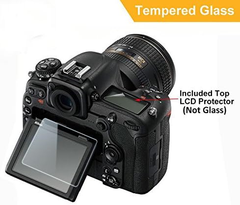 ILANA Tempered Glass Screen Protector with LCD Shoulder Screen Protector for Nikon D500 Digital Camera, Anti-Scratch