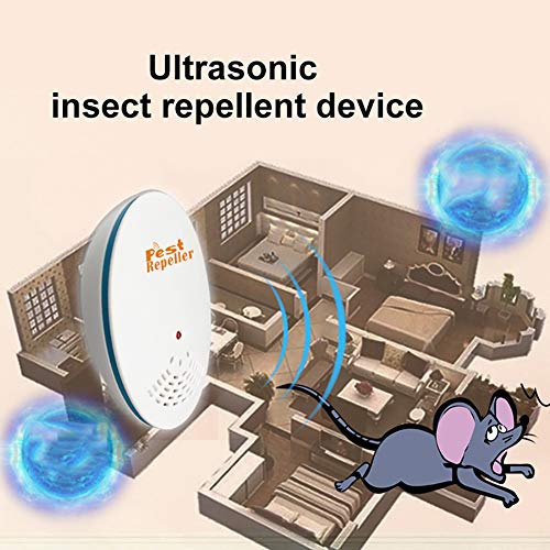 Ultrasonic Pest Repeller - Electronic & Ultrasound, Indoor Plug-in Repellent - Get rid of - Rodents, Mice, Rats, Squirrels, Bats, Insects, Bed Bugs, Ants, Fleas, Mosquitos, Fly, Spiders, Roaches!