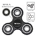 Tri Spinner Fidget Toy,SHUUA Stress Reducer With Premium Hybrid Ceramic Bearing,Silicon Nitride,Perfect For ADD, ADHD, Anxiety, and Autism Adult Children,Black+Silver