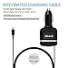 SDBAUX Car Charge, with 2.8 ft Retractable Cable Compatible/Replacement for iPhone Xs Max XR X 8 7 6 Plus 5S, 2 USB Ports for Samsung Galaxy LG Google Pixel Nexus and More