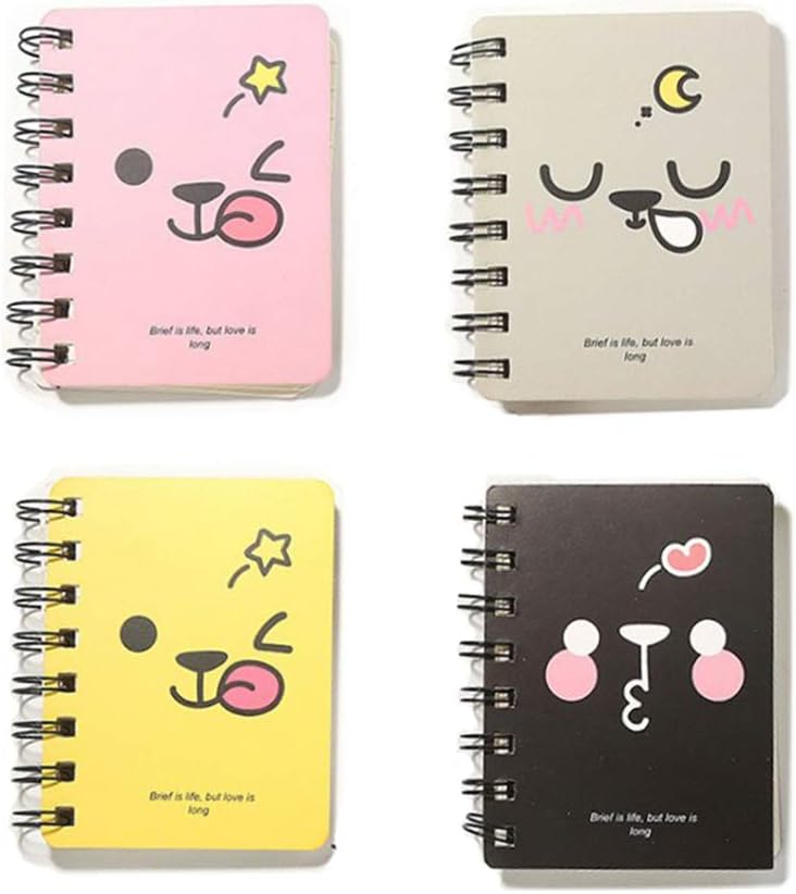 MEIYIN Smiling Face Daily Office Supplies Planner Spiral Notebook Diary Memo Notepad