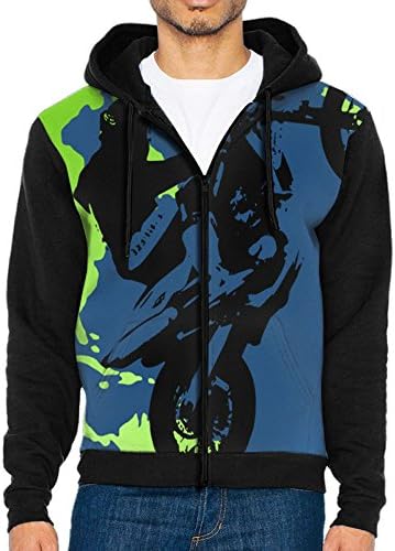 DSIBARY Wolrd Snowmobile Men's Full Zip Hoodie Hooded Long Sleeve Pocket Fleece Sweatshirt M