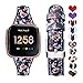 Supoix Bands Compatible with Fitbit Versa/Versa 2/Versa Lite, Leather Silicone Quick Release Replacement Sport Wristband Strap Accessories for Fitbit Versa Smartwatch-Orchid