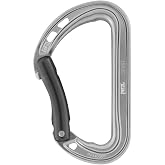 Petzl, Spirit Carabiner Bent Grey, Lightweight, Versatile Carabiner for Sport Climbing