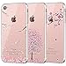CarterLily iPhone 7 Case, iPhone 8 Case, [3-Pack] [Shock Absorption] Clear Cherry Blossoms Design Pattern Soft Flexible TPU Back Case for iPhone 7 iPhone 8 4.7'' - Pink