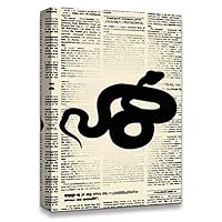 Canvas Wall Art Animal On The Newspaper Canvas Prints Home Artwork Decoration for Living Room,Bedroom - 12x18 inches