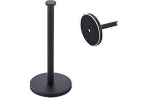 LSWYYP Paper Towel Holder,Stainless Steel Tissue Towel Holder Countertop with Weighted Base,Heavy Toilet Paper Holder Stand H