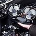 Aoneky 5V 2A 360° Rotating Dual USB Fan - Portable Personal Office Desk Car USB Fan