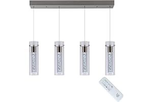 BESTWEST Pendant Lights Kitchen Island with Remote, 3000K-6000K Dimmable LED Brushed Nickel Pendant Light Fixtures, Modern Kitchen Pendant Lighting Over Island for Dining Room & Bar Counter