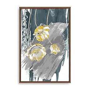 SIGNFORD Framed Canvas Home Artwork Decoration Golden Abstract...