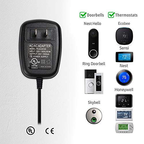 C wire adapter 24 Volt Transformer for Ring Doorbell Nest Honeywell