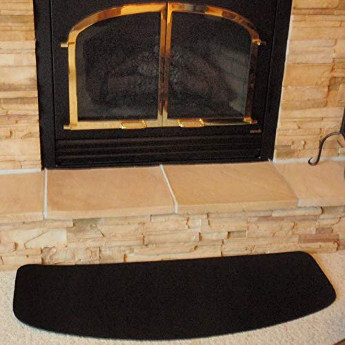 The Blue Rooster - Hearth Rug Front Round 18"x48" Fireplace and Chiminea Floor Protector
