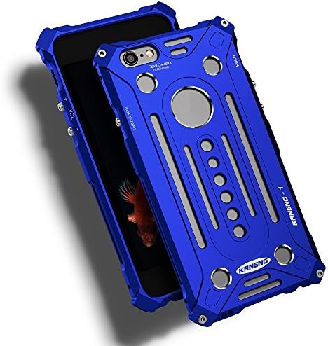 iPhone 8 Case,iPhone 7 Case,Kaneng Aluminum Metal Bumper Back Cover Case for Apple iPhone 7 8 4.7 Inch(Blue)