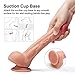 Luvkis Duke 8 inch Super Realistic Dildo with Suction Cup No Vibration Huge Dual-Layered Liquid Silicone Cock with Balls Adult Sex Toy for Hands-Free Anal Play Real Penis Molded Female Masturbation