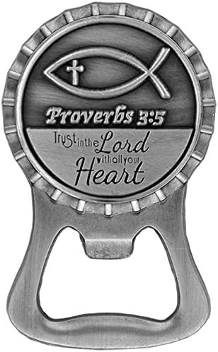Proverbs 3:5.6 Trust In The Lord With All Your Heart Bottle Opener Magnet with Raised Emblem