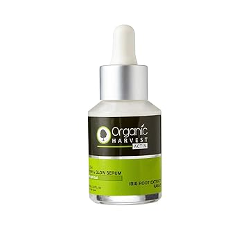 Organic Harvest Activ Shine & Glow Serum, Irish Root Extract Range, Improves Skin Tone, ECOCERT & PeTA Certified, Paraben & Sulphate Free - 30ml