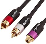 AmazonBasics 2-Male to 1-Female RCA Y-Adapter - 12-Inches