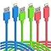 Cambond iPhone Cord 3 Pack, 8 Pin Lightning Cable Durable Stepped Apple Certified Cord for iPhone 7/7 Plus, iPhone 6s / 6s Plus, iPhone 6/6 Plus, iPhone 5s 5c 5 (Blue + Peach + Green 10ft)
