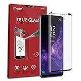 iCarez [Full Coverage Black Glass ] 3D Curved Screen Protector for Samsung Galaxy S9 (Case Friendly) Highest Quality Easy Install [ 1-Pack 0.33MM 9H ] with Lifetime Replacement Warranty