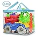 KKONES Beach Toy Truck with Bag, Suitable for Toddler Over Fun Sand Toys Set for Girls and Boys Kids Outdoor Toys