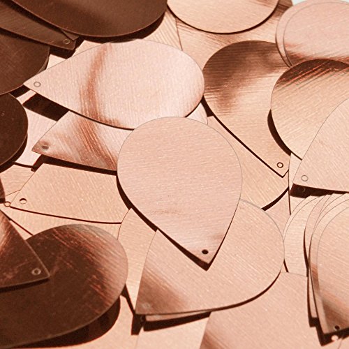 Copper Shiny Metallic Tear Drop 1.5