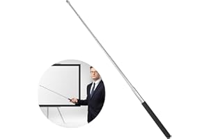 LYFORX Retractable Teacher Pointer 𝟑𝟗.𝟓'', Pointer Stick with 𝗦𝘁𝘆𝗹𝘂𝘀 Smooth Sensitive Tablet Pen Stylus Pen, Teacher Coach Presenter Pointer Black