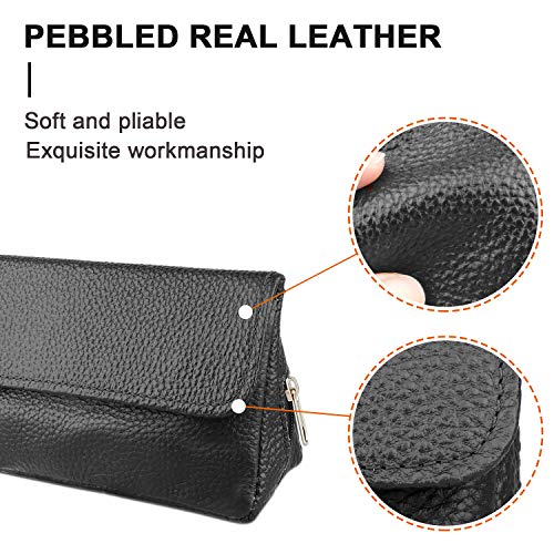 Genuine Leather Smoking Tobacco Pipe Pouch Case Bag for 2 Pipes Tamper