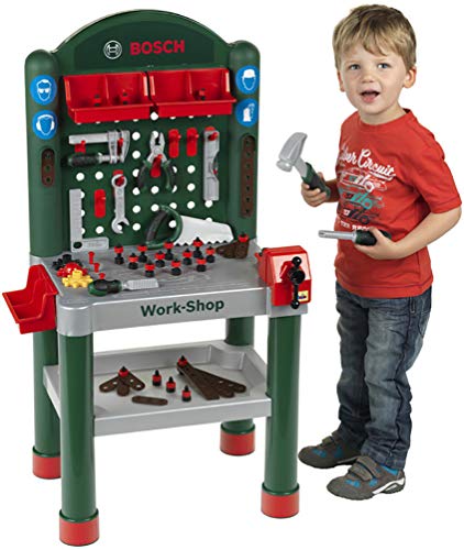 Theo Klein 8320 Bosch Workshop I 79 parts , Work Surface with Learning Function I Toy for Children Aged 3 Years and up – Bild 5